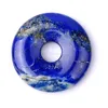 Natural gemstone Lapis lazuli semi precious stone donut pendant