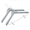 Assessed Supplier LINDON Custom Hanger Logo Color Grey Wooden Material Garment Display Suit Shirt Hanger with Clips