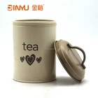 Promotional tin case tin can hot sale round shape metal tea tin box