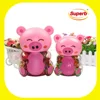 packing new gift fruit jelly cup in pink little pig jar