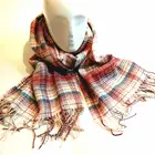 women ladies soft acrylic winter woven tassel cashmere feel scarf