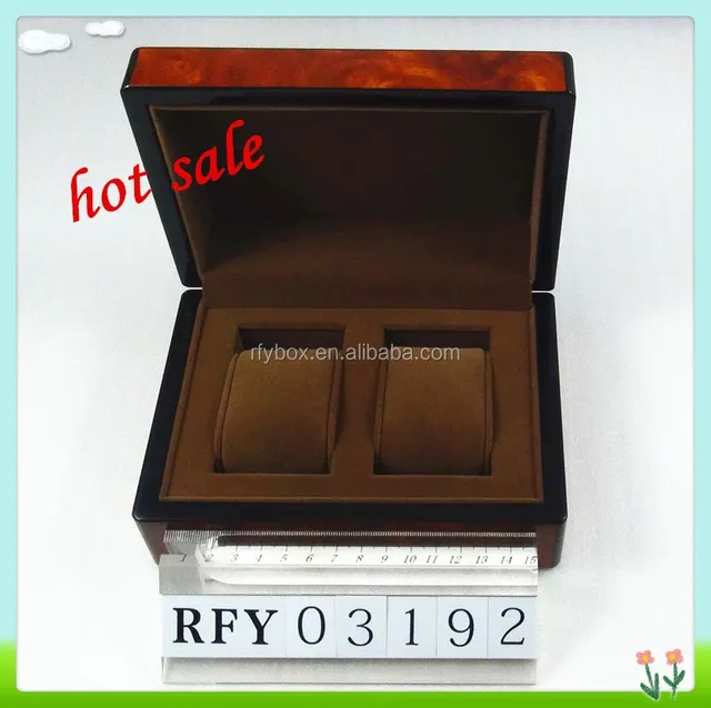 luxury hot sale double watch gift packaging wooden box