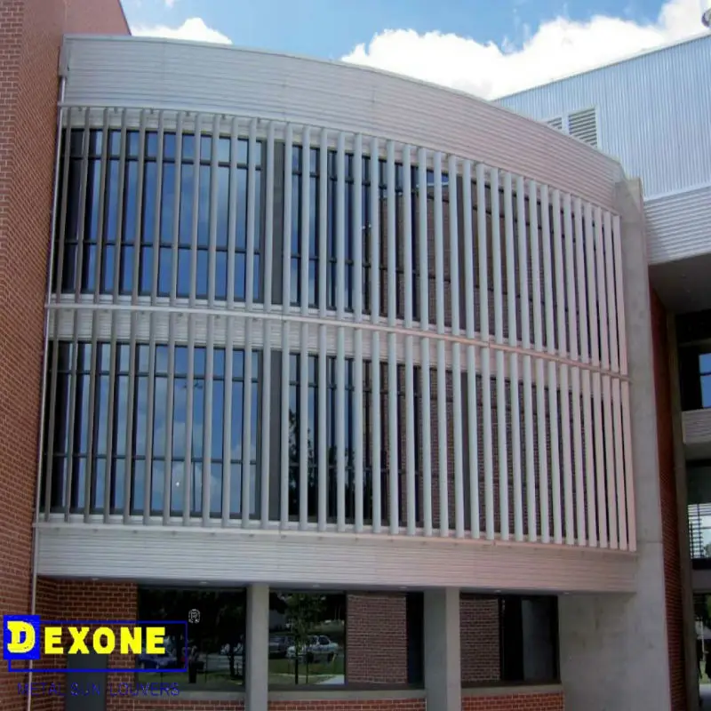 Aerofoil Aluminum sun louver for architectural with horizontal & vertical pattern