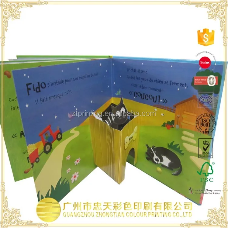 high quality children pop up books printing