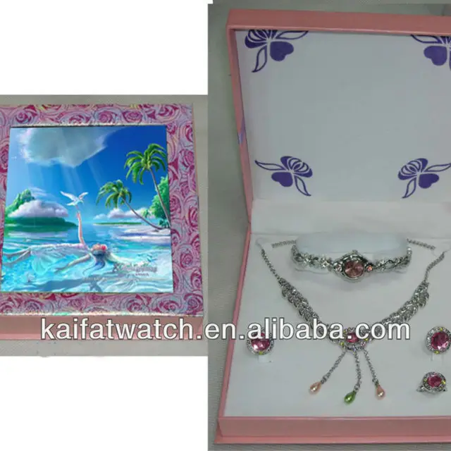 bridal jewelry set/watch jewelry set/ ladies watch gift set kf