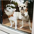 Eco-Friendly Small Dog Collars Newest Luxury Italian Cow Leather Bowknot Pet Small Dog Collars