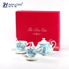5pcs Japanese ceramic tea set with gift box / elegant porcelain bone matcha tea set