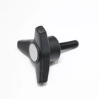 Plastic Three Arms Ceramic Door Knobs Threaded Stud M12*100*40-50