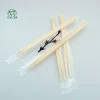 nylon white film no printing disposable twins bamboo chopsticks with PE plastic bags