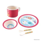 Joyhome Melamine Bamboo Fiber Child Dinner Set
