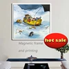 Alternatively ad decorative magnetic frame print magnetic painting Crazy Fisherman 1013-129