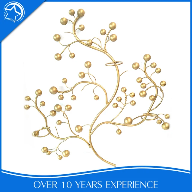 Customized size gold wall tree decoration metal