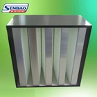 High heat resistance V - form H13/H14 Aluminum mini pleated hepa filter for house ventilation