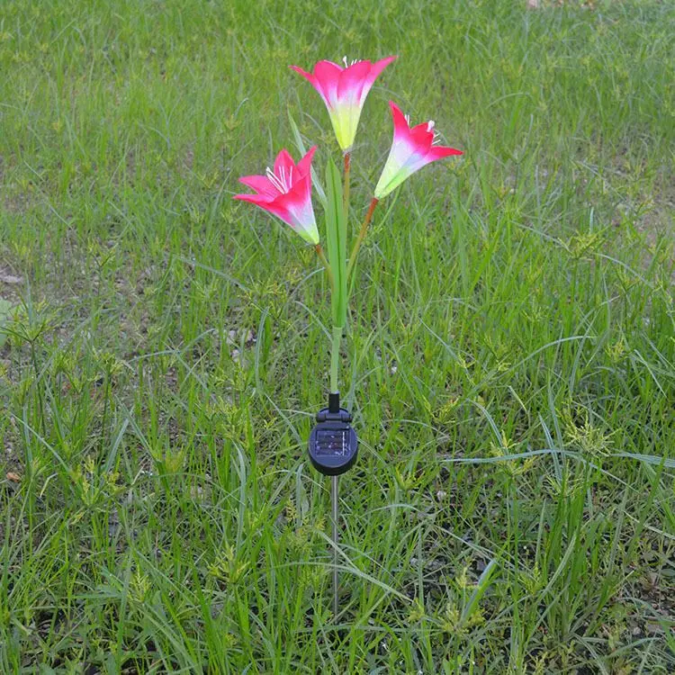 Solar Power Flower Color LED Light, Garden Solar Lamp, Yard Lamp