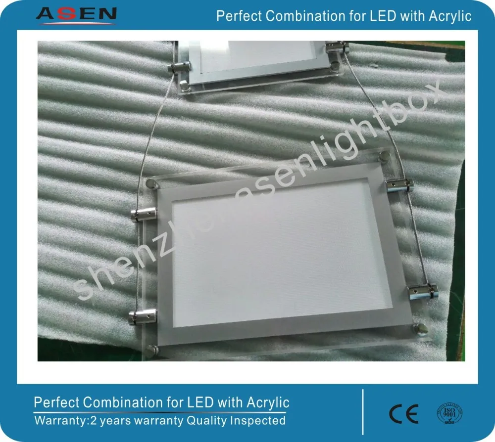 China fabricante material de LGP Delgado caja de luz con duratrans