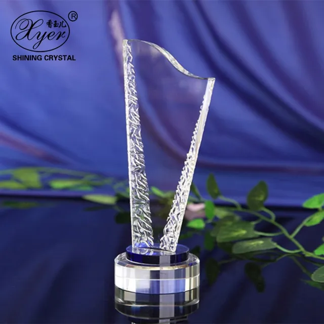 award wholesale high quality souvenir trophy engraving crystal