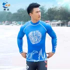 quick dry breathable nylon long sleeve swim costumes for men