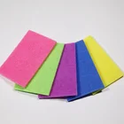 multi bright colors scouring pad kitchen cleaning scrubber scrub dish scrubber scourer with glue Non abrasive