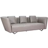 modern office reception sofa design brown genuine leather couch boss office sofa set