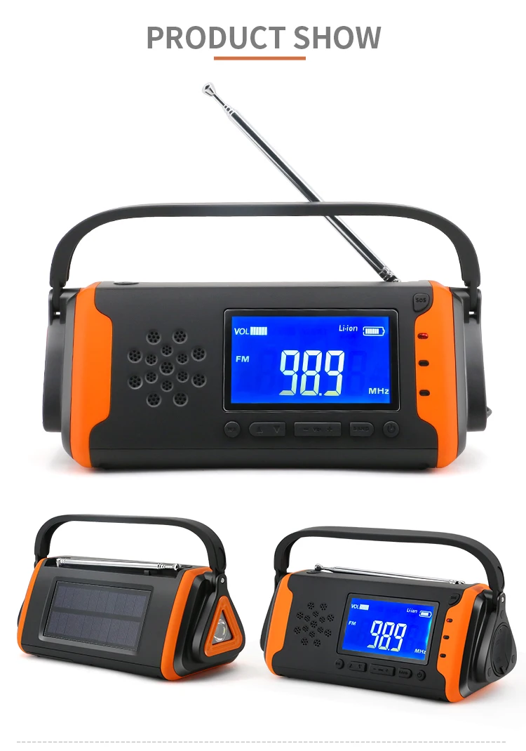 2019 new product emergency mini  internet solar panel rechargeable  dinamo radio with sos survival kit