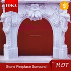 nature stone marble indoor surround fireplace