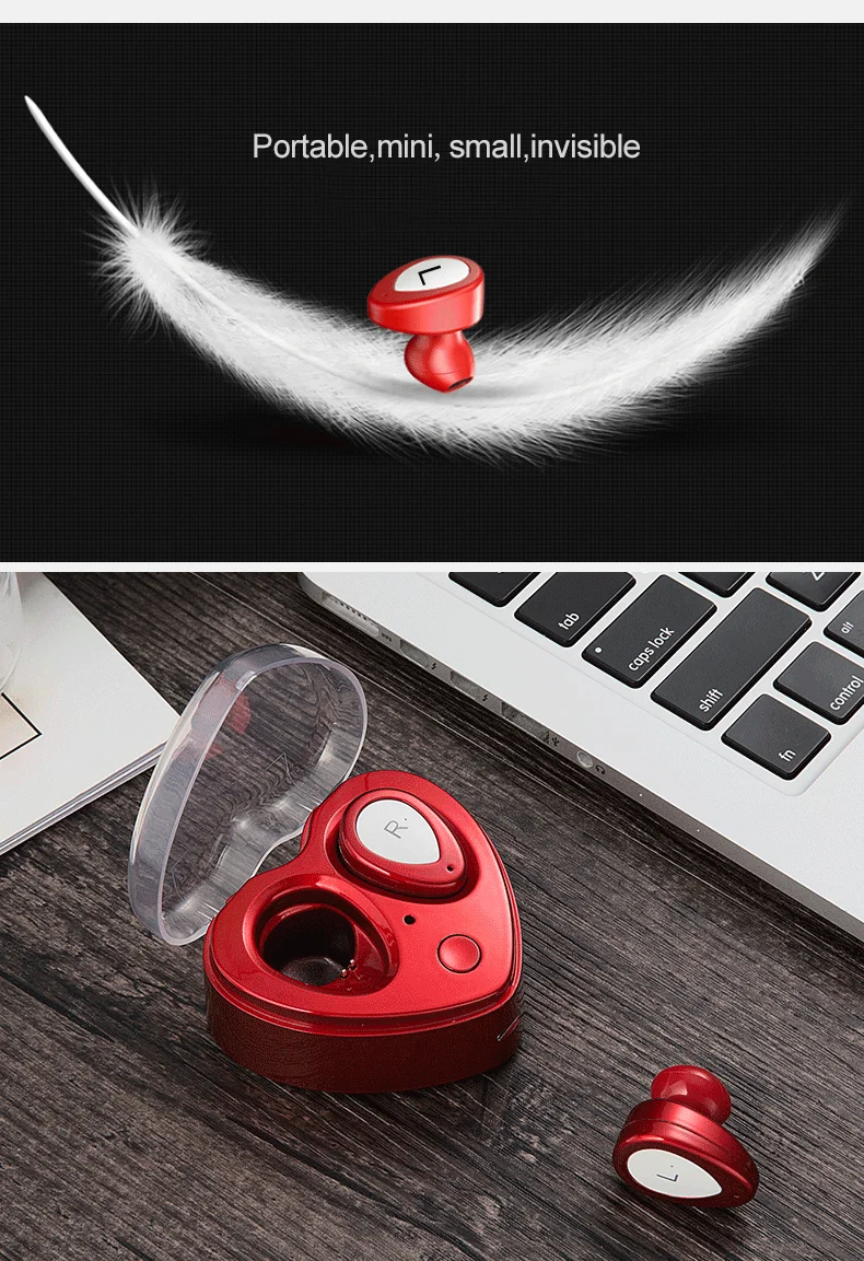 2018 new TWS mini ear piercing mini ultra small invisible wireless earplug for mobile phone - ANKUX.COM