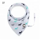 Custom infant 100% cotton baby bandana bibs organic baby drool bibs