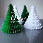 Customized Christmas paper honeycomb tree, xmas honeycomb, wholesale christmas decorations canada crafts honeycomb paper tree