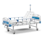 2 Cranks Manual Paramount Comfortable Hospital Bed with ABS Headboard and Aluminum Alloy rail