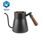 2019 Stainless steel pour over coffee kettle with wood handle drip pot