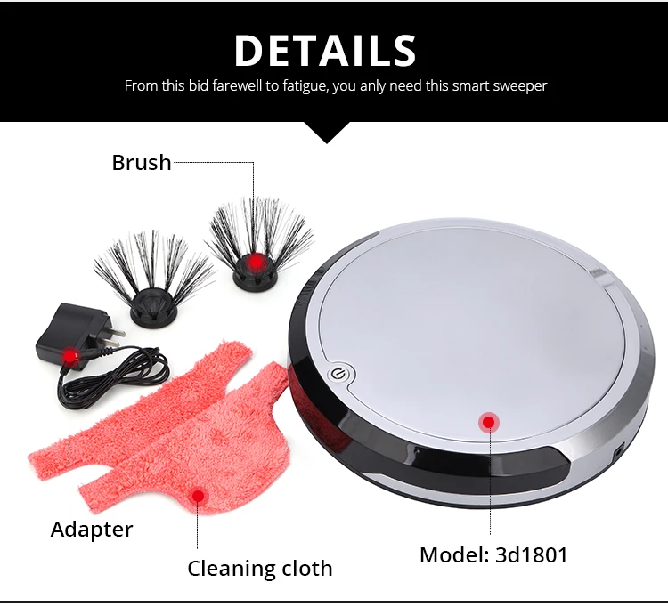 Wholesale Rechargeable Automatic Smart Self-Charging Robot Vacuum Cleaner Edge Cleaning Suction Sweeper For Pet Hair