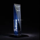 Blank Lipstick Shaped Custom Glass DuBai Hand Crystal Awards And Trophy PJYRC-022