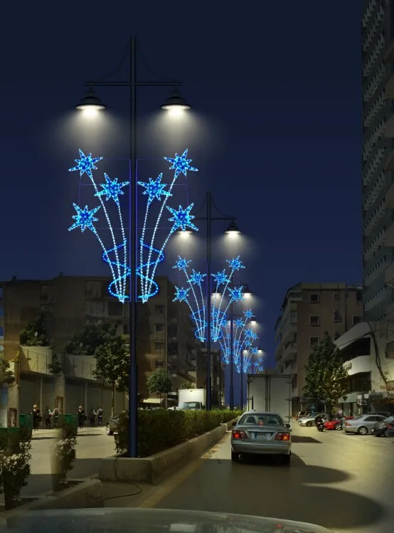 Christmas Street Led Lighted Decoration Outdoor Pole Motif Light - Buy