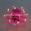 Melody blooming flower firework rotating birthday candle