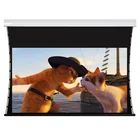 front projection luxury tab-tension home theater electric motorized projector screen 60-150 inch