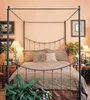Bedroom furniture royal style metal canopy bed