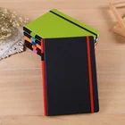 cheap A5 pu leather hardcover ruled inner pages penhoder elastic band notebook for school student
