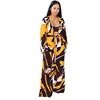 Sexy Two Piece Sets Boho Printed Cardigan coat with belt +Wide leg pants women Casual Suits