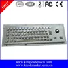 Compact size panel mount keyboard with integrated optical trackball