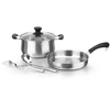 WB ND 4HAJ004B Soup pot non-stick frying pan Spatula 4pcs pack stainless steel kitchen cookware set