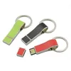 OEM Leather Stainless steel USB Flash Memory Stick Whistle Shape Pen Drive 4GB 16GB with Logo printing
