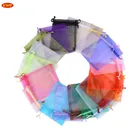 Small fabric glimmer organza gauze jewelry pouch wedding packing gift bags