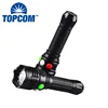 Red Green White Signal Torch LED Magnetic Base Flashlight Tactical Aluminum Flesh Light