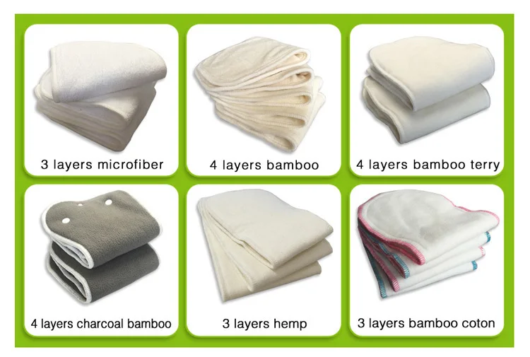 耐久性のある炭竹ライナーウォッシャブル経済再利用可能な赤ん坊の成人の布おむつ 問屋・仕入れ・卸・卸売り