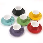 modern design custom food safety color glazed ceramic espresso coffee cups
