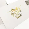 3D embossed custom handmade greeting cards postcard gold foiling thank you card