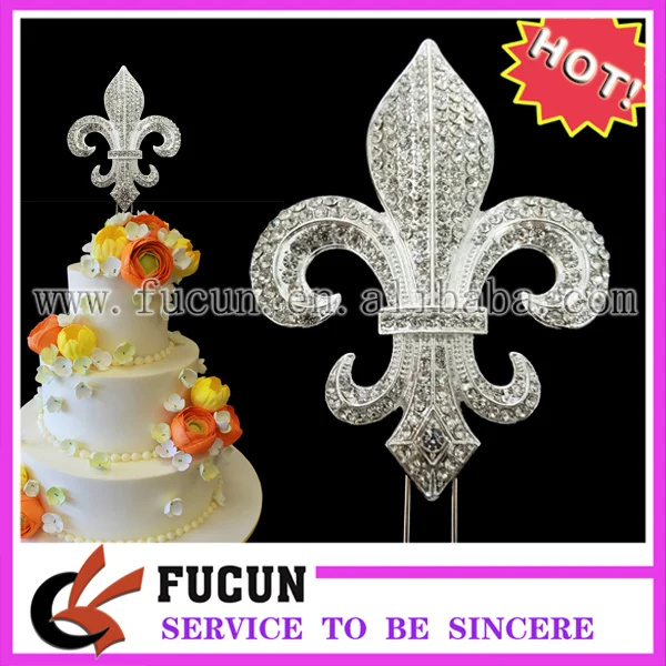 fleur-de-lis rhinestone cake topper.jpg