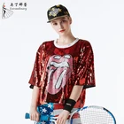 Modern Jazz Dance top Hip hop Sequin dance costume for girl