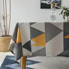 For Hotel Cloth Geometry Printed Waterproof Tablecloth Vintage Dinner Picnic Table Cloth