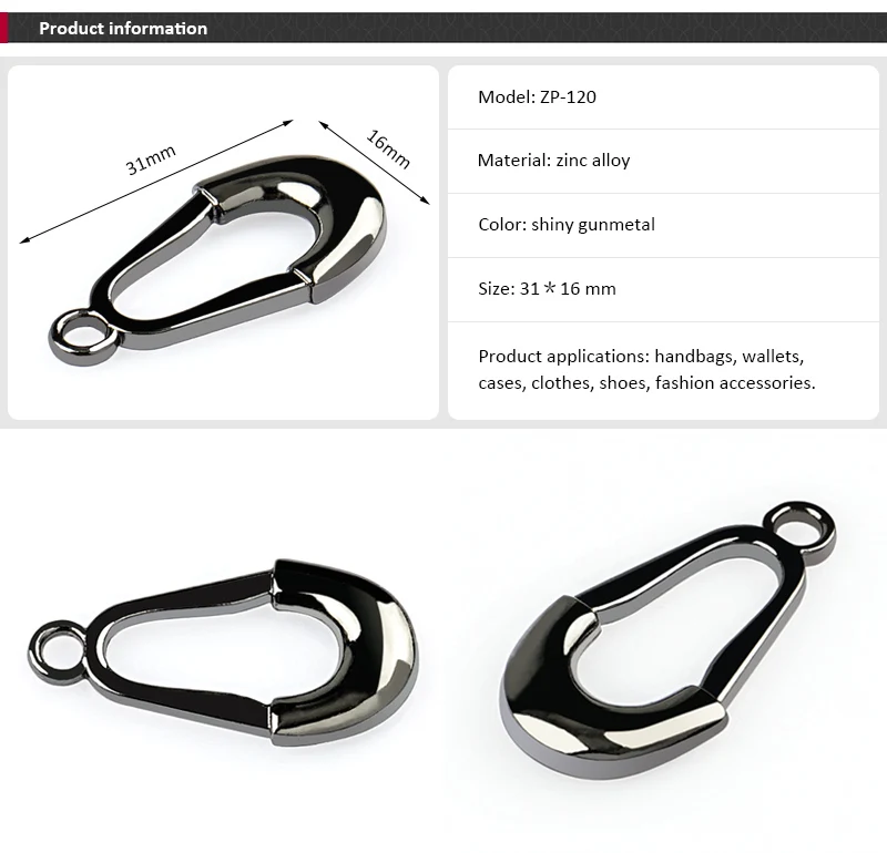 Metal Zipper Puller For Wallet